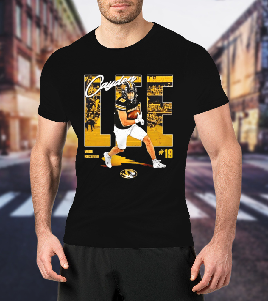 Cayden Lee Missouri Tigers Football Wide Receiver #19 NCAA T-Shirt