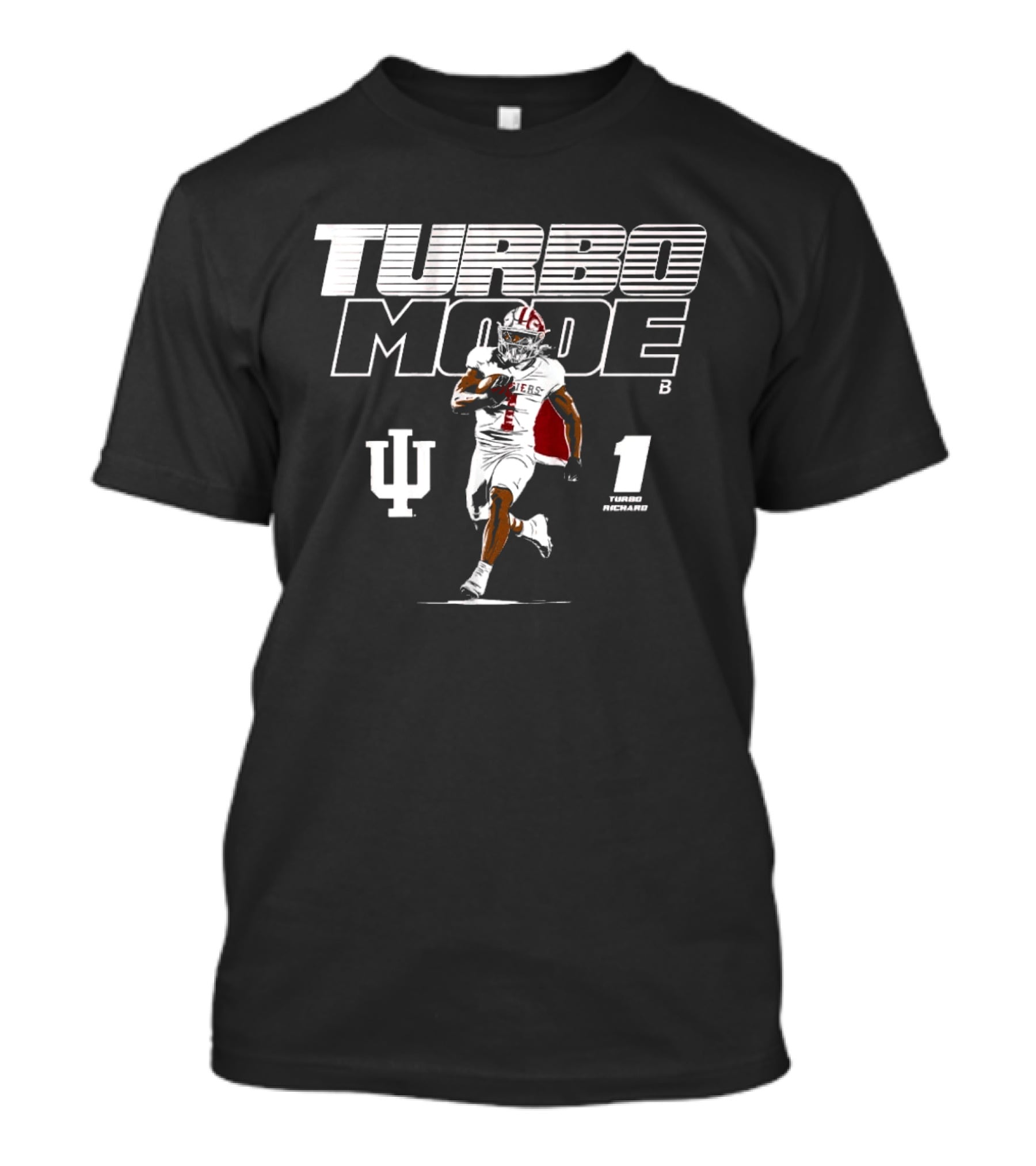Indiana Turbo Mode Football Richard 1 IU Hoosiers T-Shirt