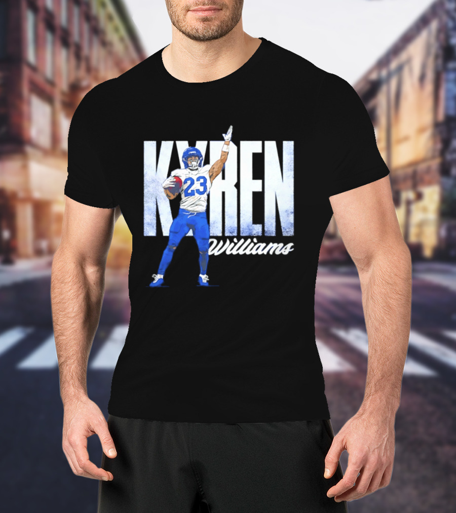 Kyren Williams Los Angeles Rams 23 Football Player Pose T-Shirt