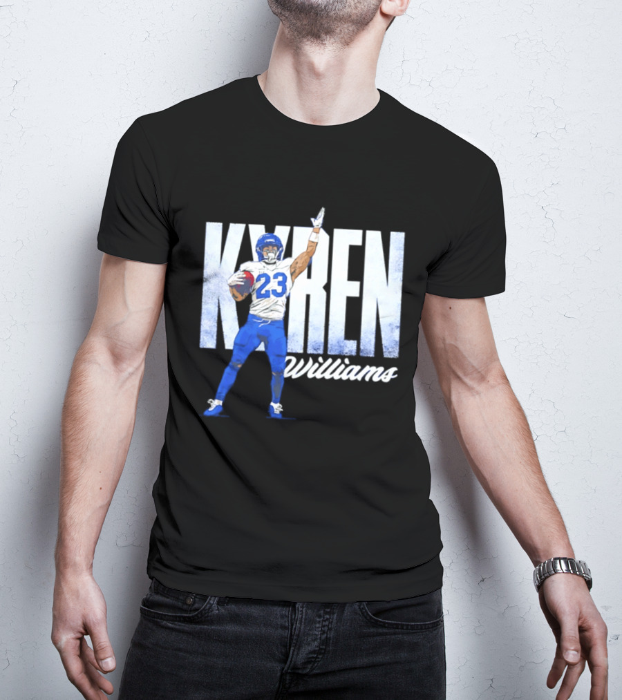 Kyren Williams Los Angeles Rams 23 Football Player Pose T-Shirt