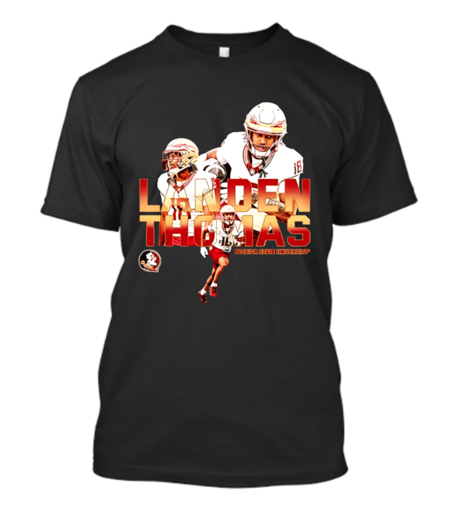 Landen Thomas Florida State University Football Player Collage T-Shirt