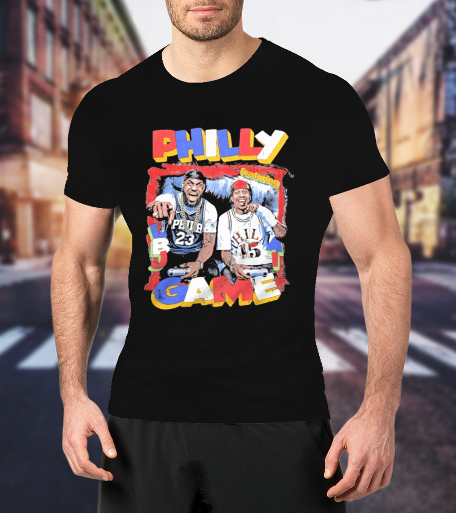 Philly Game Featuring AI And LBJ 23 15 T-Shirt