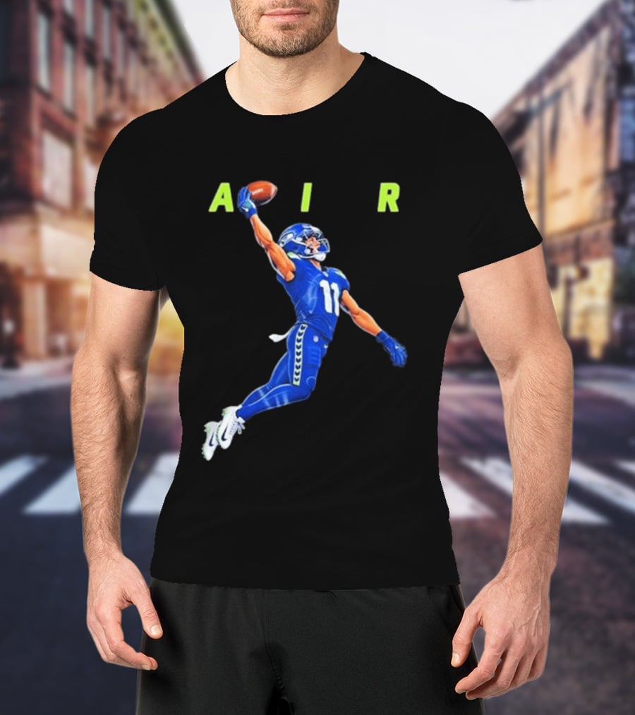 Seattle Seahawks No 11 Air Football Player Leap T-Shirt