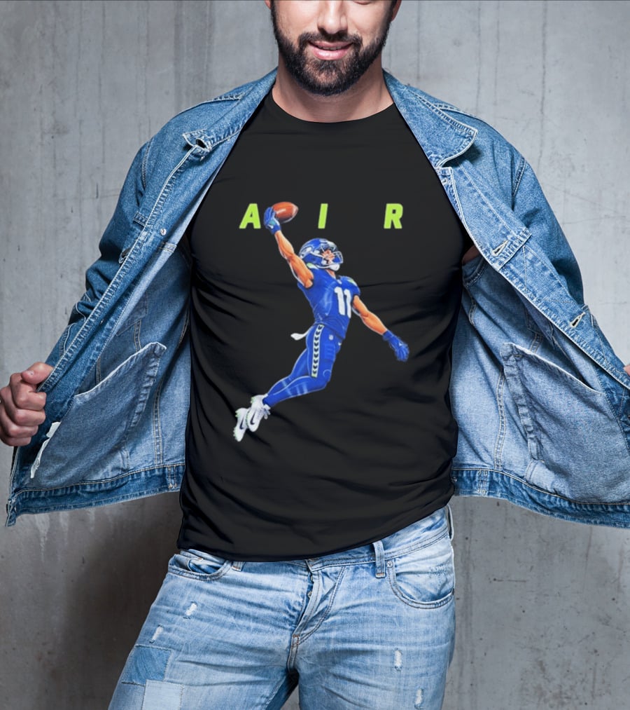Seattle Seahawks No 11 Air Football Player Leap T-Shirt