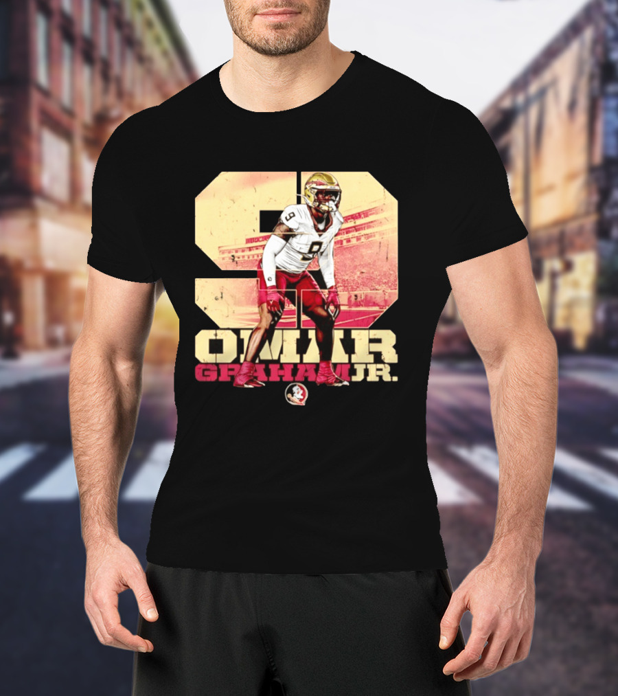 Omar Graham Jr Florida State Seminoles Football NCAA Number 9 T-Shirt