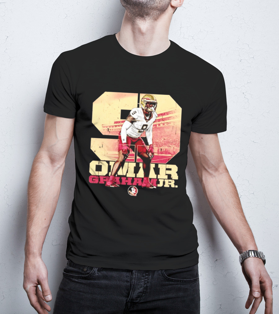 Omar Graham Jr Florida State Seminoles Football NCAA Number 9 T-Shirt