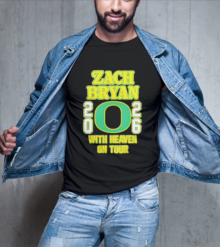 Zach Bryan Oregon 2026 With Heaven On Tour T-Shirt