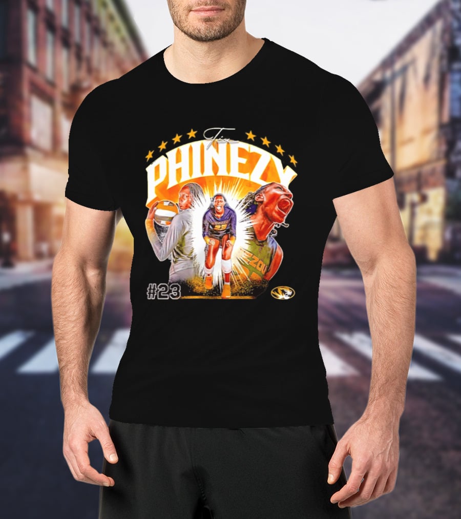 Tia Phinezy Missouri Tigers Volleyball NCAA #23 Mizzou Tiger T-Shirt