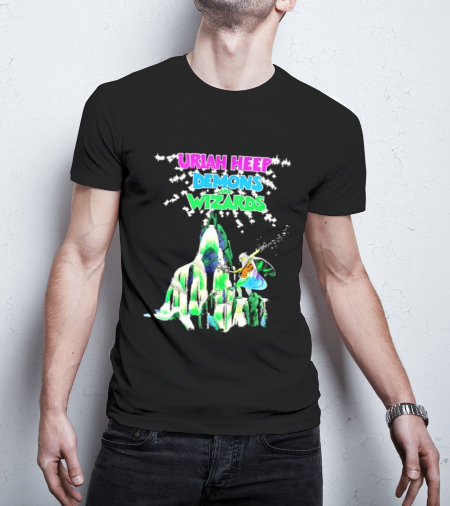 Uriah Heep Demons And Wizards Hard Rock Album Fantasy T-Shirt