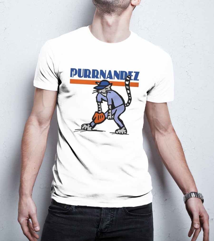 Keith Hernandez Hadji Grounder Purrnandez New York Mets Baseball Cat T-Shirt
