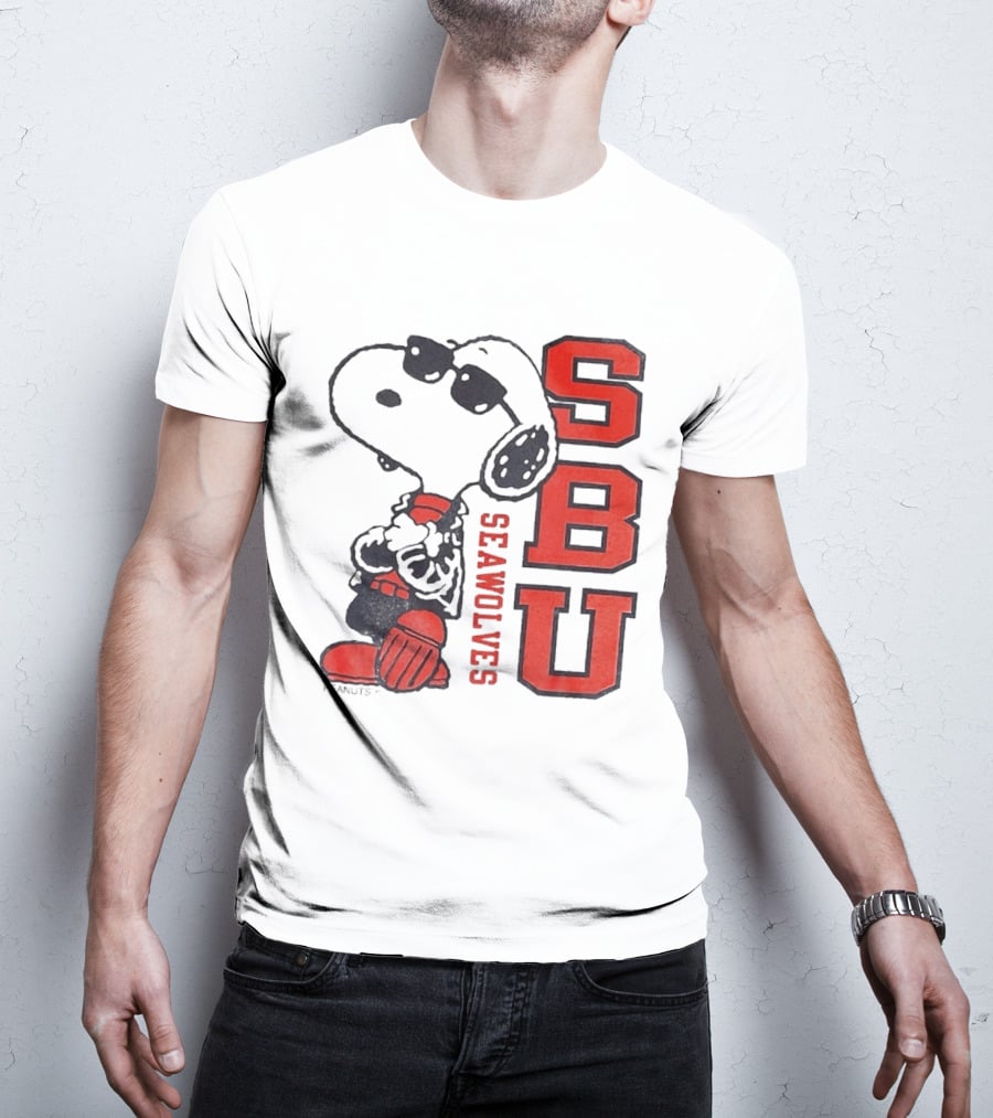 SBU Seawolves Snoopy Peanuts T-Shirt