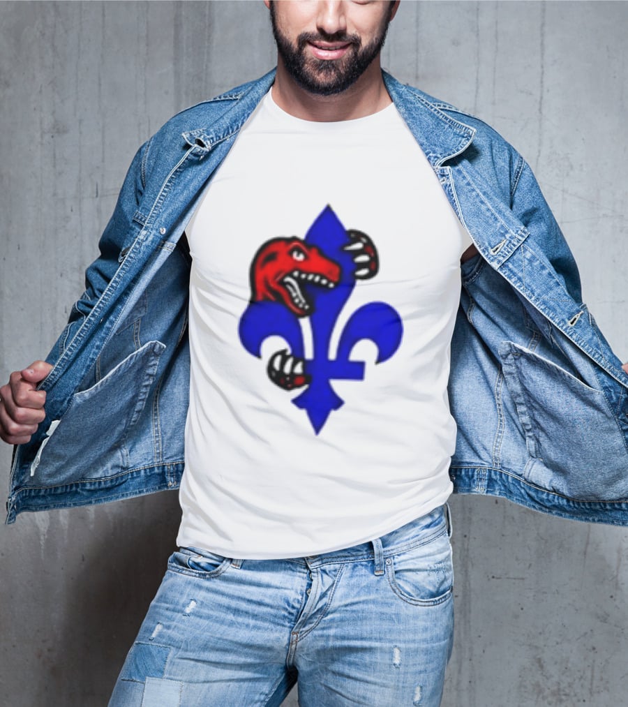 Toronto Raptors Vs Miami Heat Ville De Quebec 2026 Two Sided Fleur De Lis Raptors Claw T-Shirt