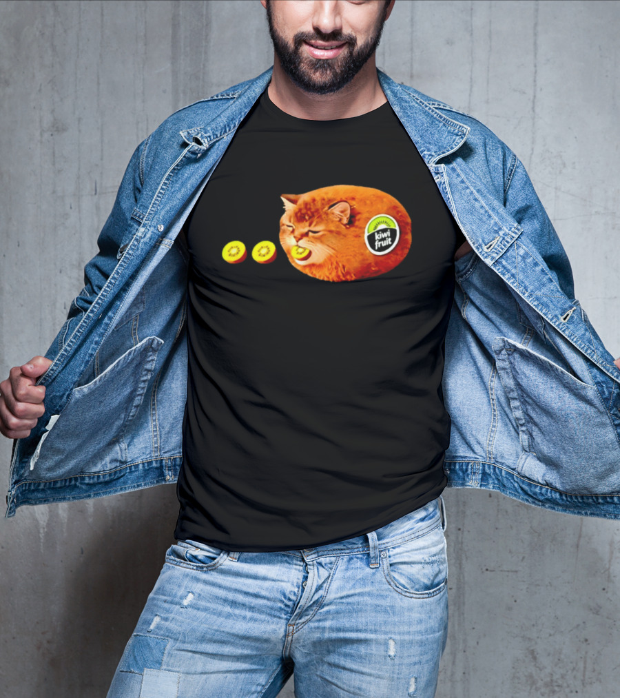 Kiwi Fruit Cat Meme Hilarious Feline Kiwi Hybrid T-Shirt