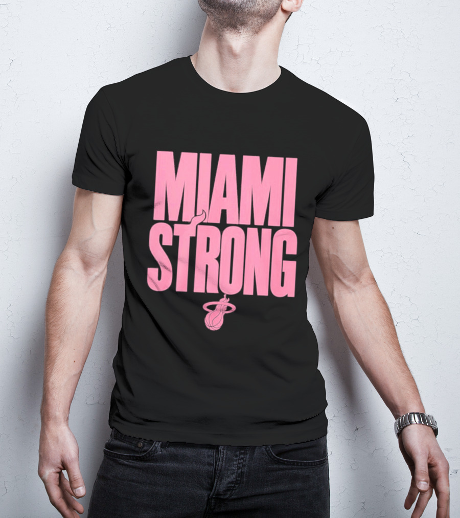 Miami Strong Heat Basketball Pink Court Culture T-Shirt