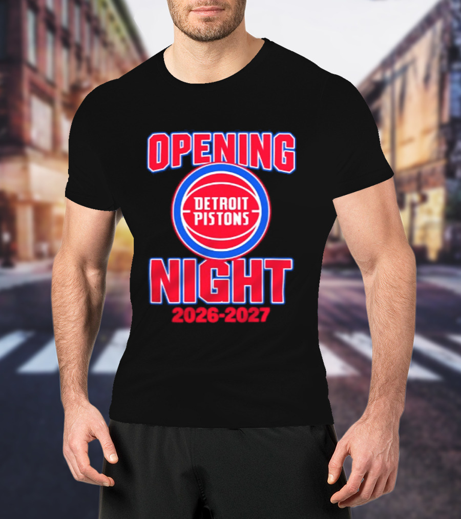 Detroit Pistons Opening Night 2026 2027 NBA Event T-Shirt
