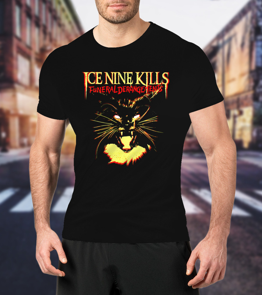 Ice Nine Kills Funeral Derangements Horror Cat T-Shirt