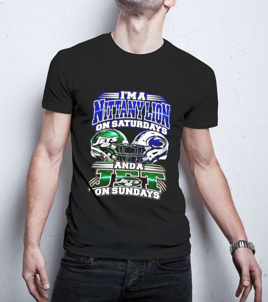 I'm A Nittany Lion On Saturdays Jets And A Jet On Sundays T-Shirt