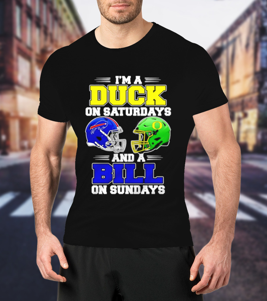 I'm A Duck On Saturdays And A Bill On Sundays Football Helmet Design 2026 T-Shirt