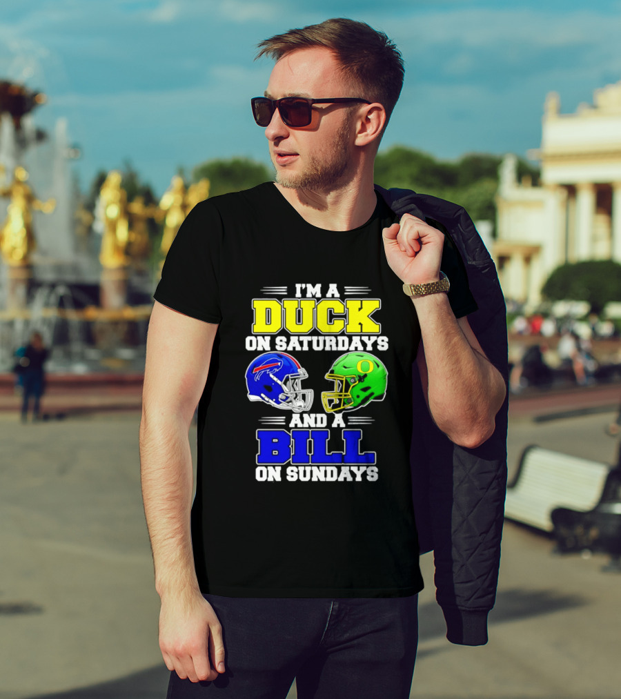 I'm A Duck On Saturdays And A Bill On Sundays Football Helmet Design 2026 T-Shirt