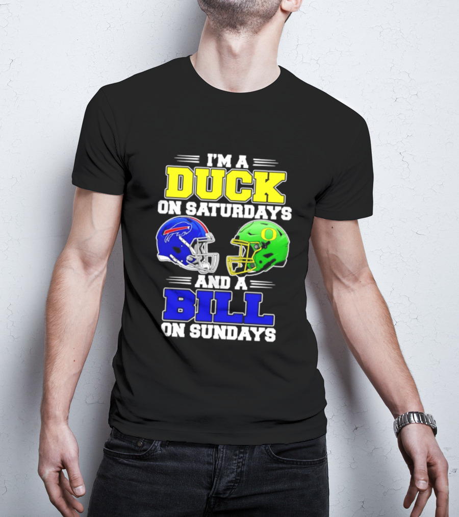 I'm A Duck On Saturdays And A Bill On Sundays Football Helmet Design 2026 T-Shirt