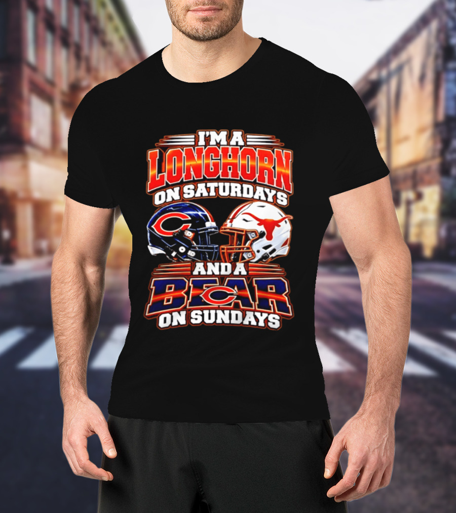 I'm A Longhorn On Saturdays And A Bear On Sundays Football Rivalry 2026 T-Shirt
