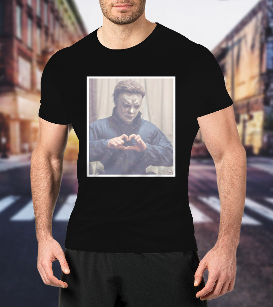 Michael Myers Heart Hands Halloween Horror Iconic Mask T-Shirt
