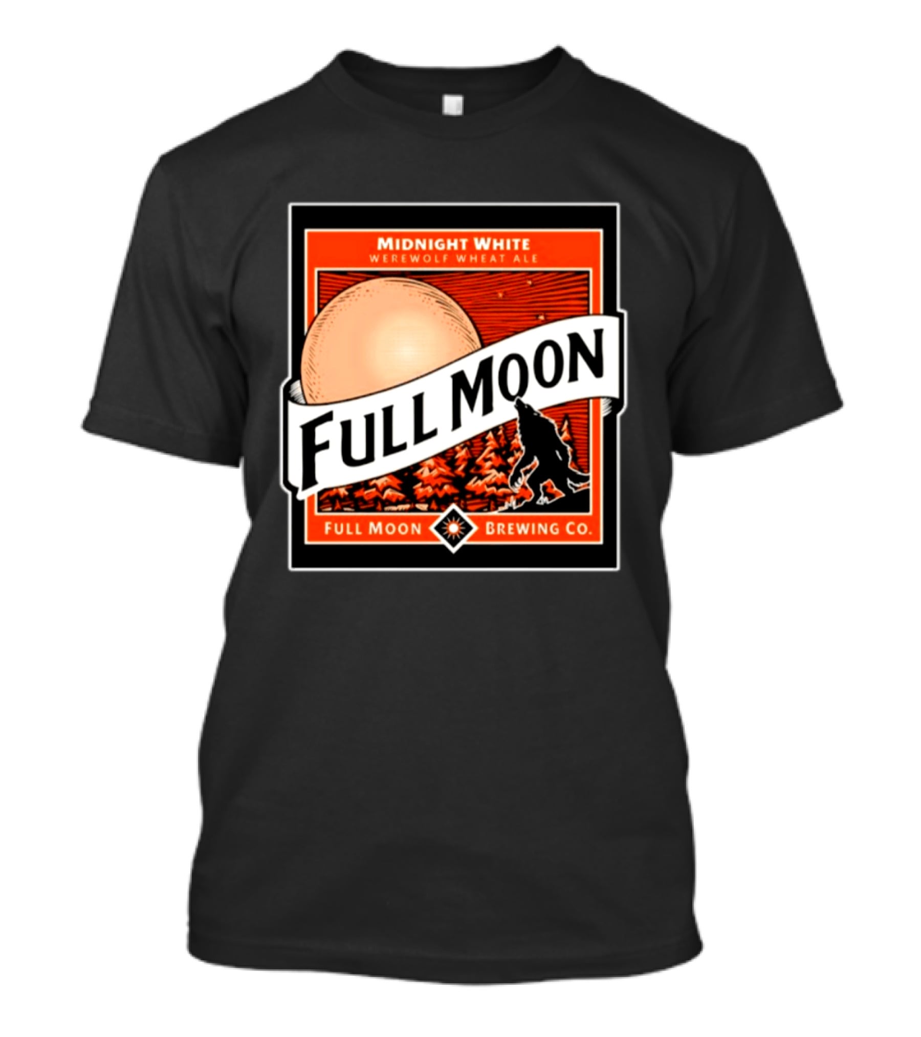 Midnight White Werewolf Wheat Ale Full Moon Brewing Co Full Moon T-Shirt