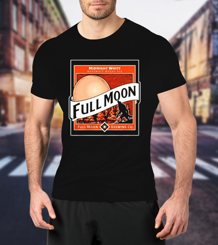 Midnight White Werewolf Wheat Ale Full Moon Brewing Co Full Moon T-Shirt