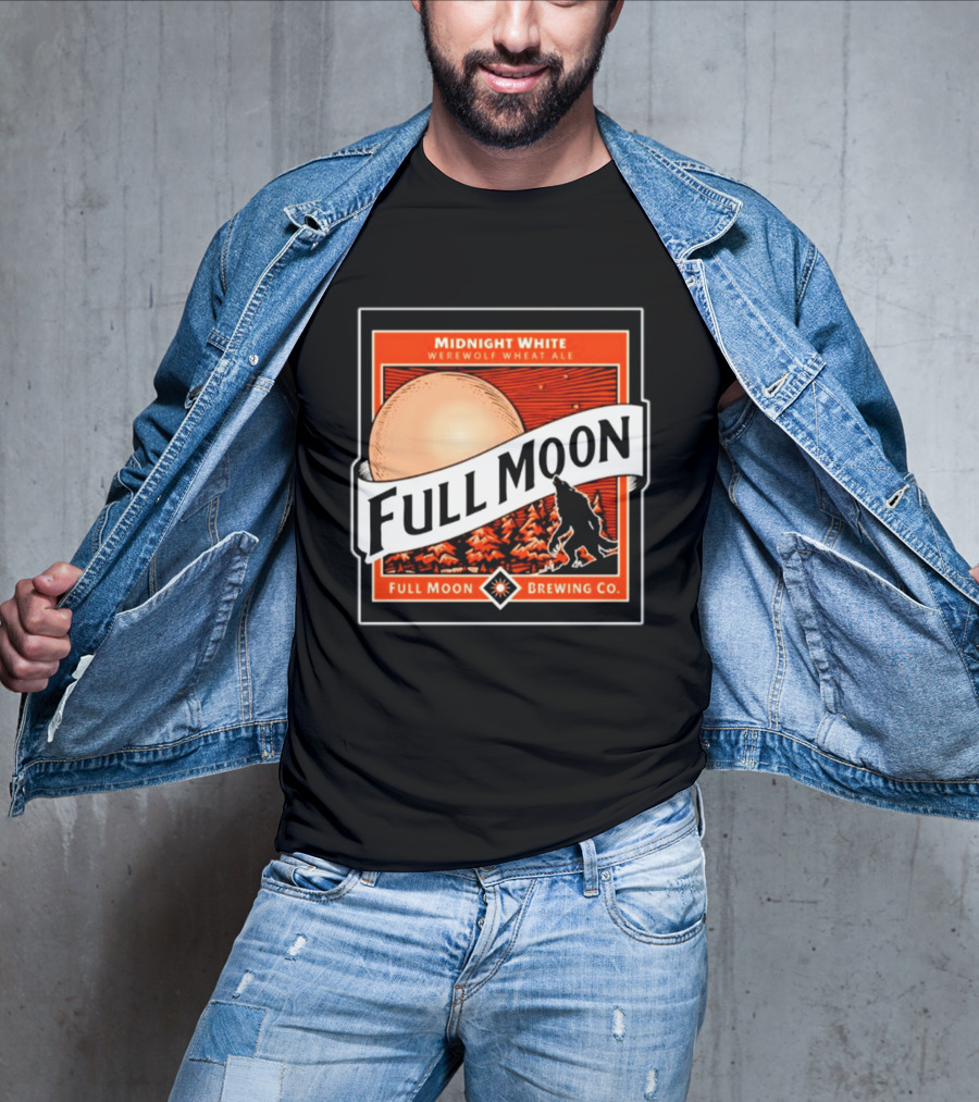 Midnight White Werewolf Wheat Ale Full Moon Brewing Co Full Moon T-Shirt