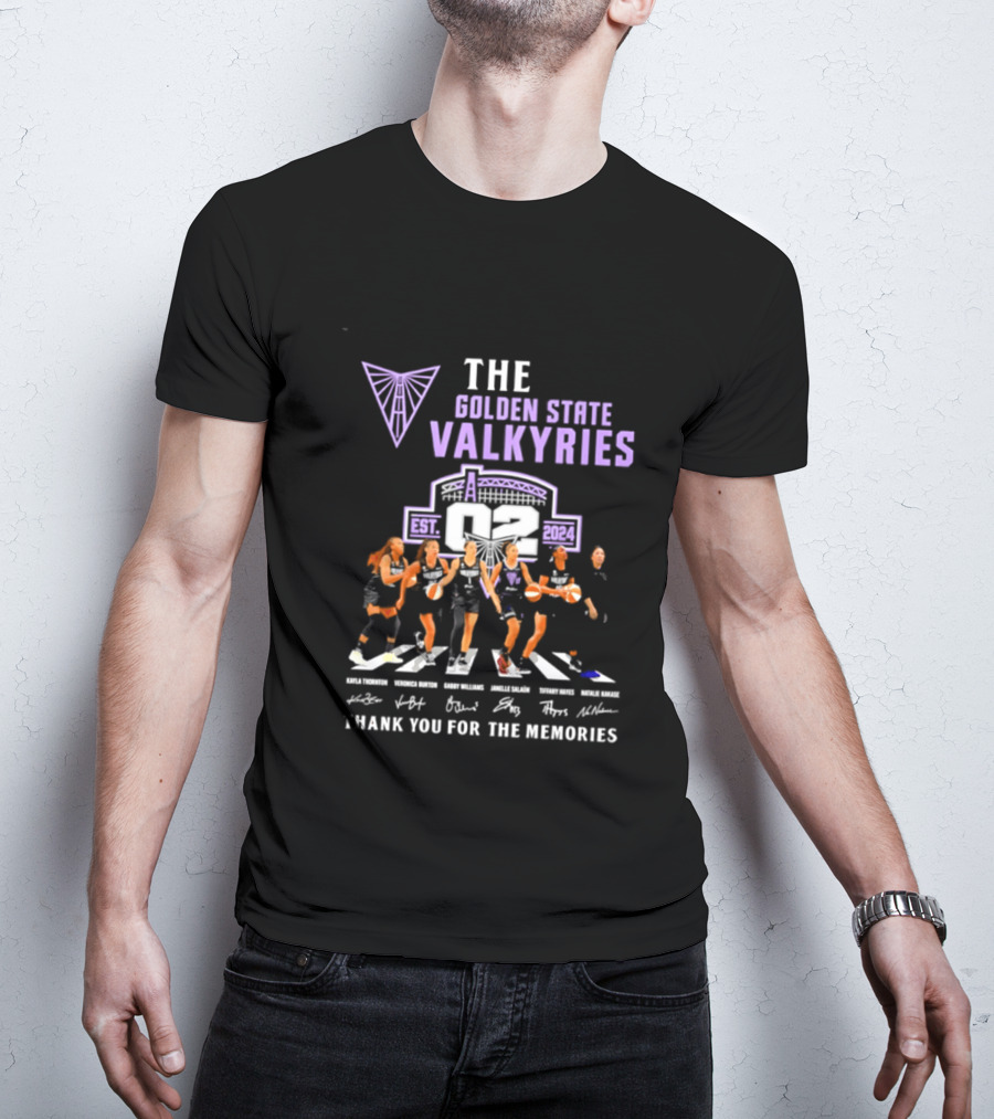 The Golden State Valkyries EST 2024 Abbey Road Thank You For The Memories Signatures T-Shirt