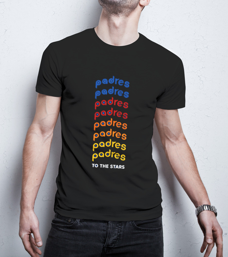 Tom DeLonge Padres To The Stars Colorful Gradient T-Shirt
