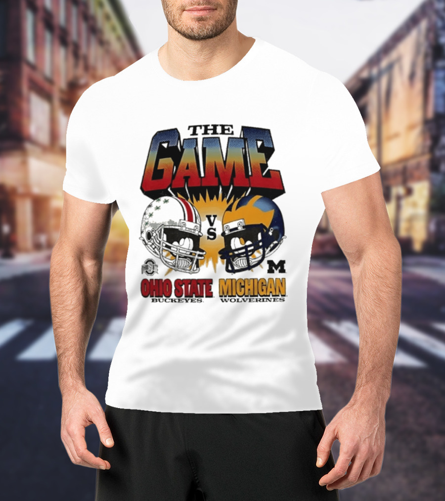 The Game Ohio State Vs Michigan Wolverines Football Rivalry Helmets T-Shirt