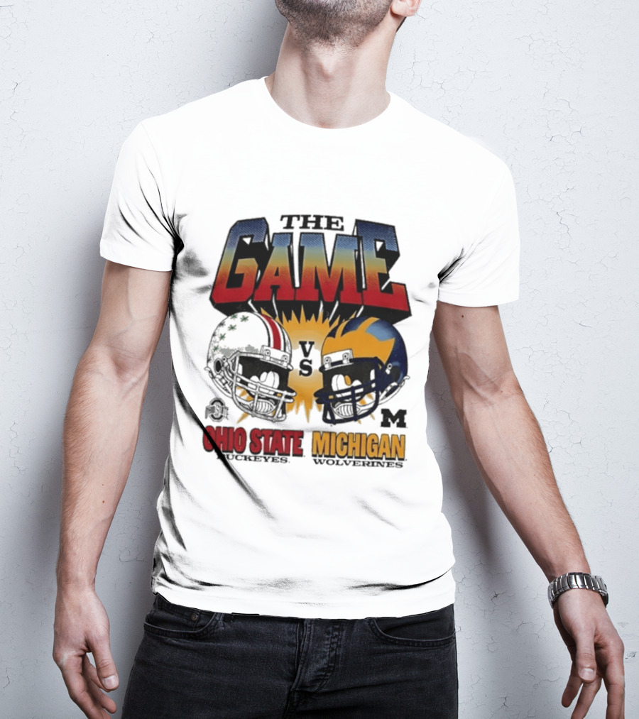 The Game Ohio State Vs Michigan Wolverines Football Rivalry Helmets T-Shirt