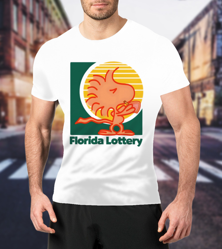 Woodstock Florida Lottery Peanuts Snoopy Sun T-Shirt