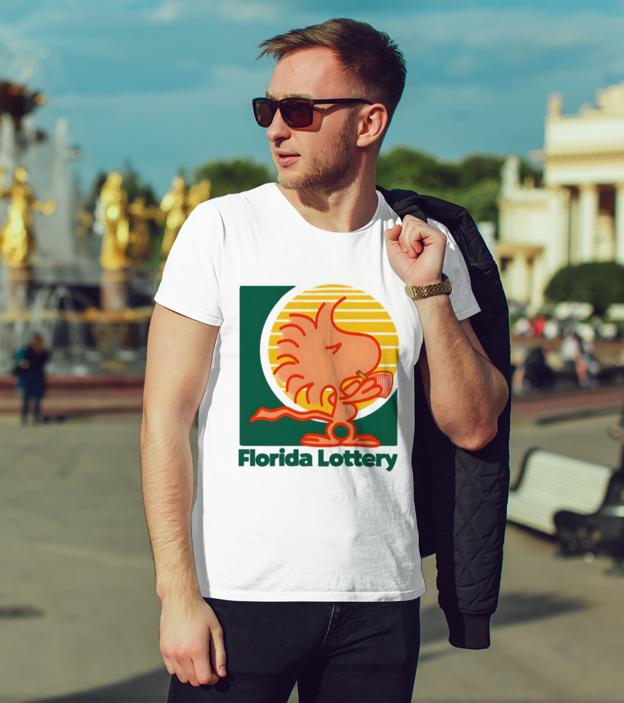 Woodstock Florida Lottery Peanuts Snoopy Sun T-Shirt