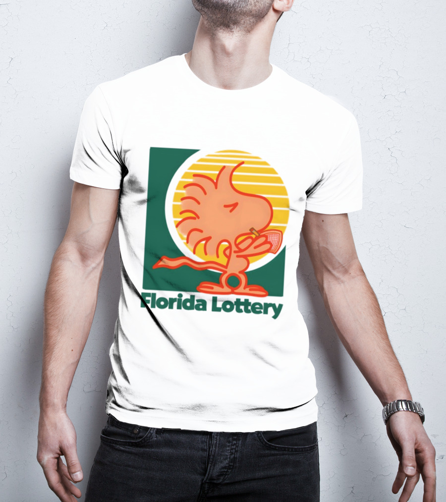 Woodstock Florida Lottery Peanuts Snoopy Sun T-Shirt
