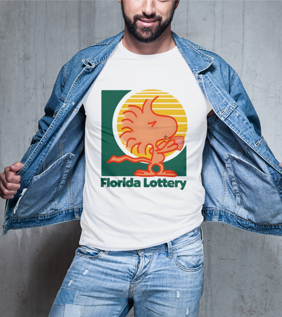 Woodstock Florida Lottery Peanuts Snoopy Sun T-Shirt