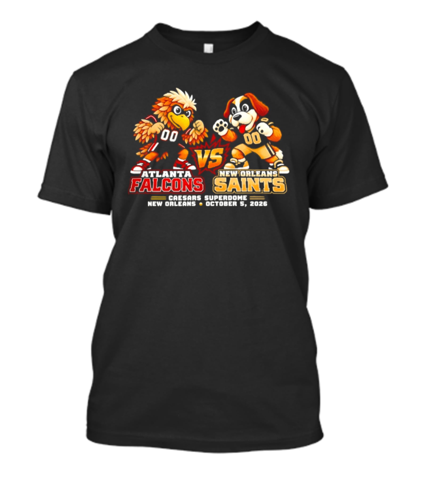 Atlanta Falcons Vs New Orleans Saints Madison Square New Orleans October 1 2020 Video Game T-Shirt