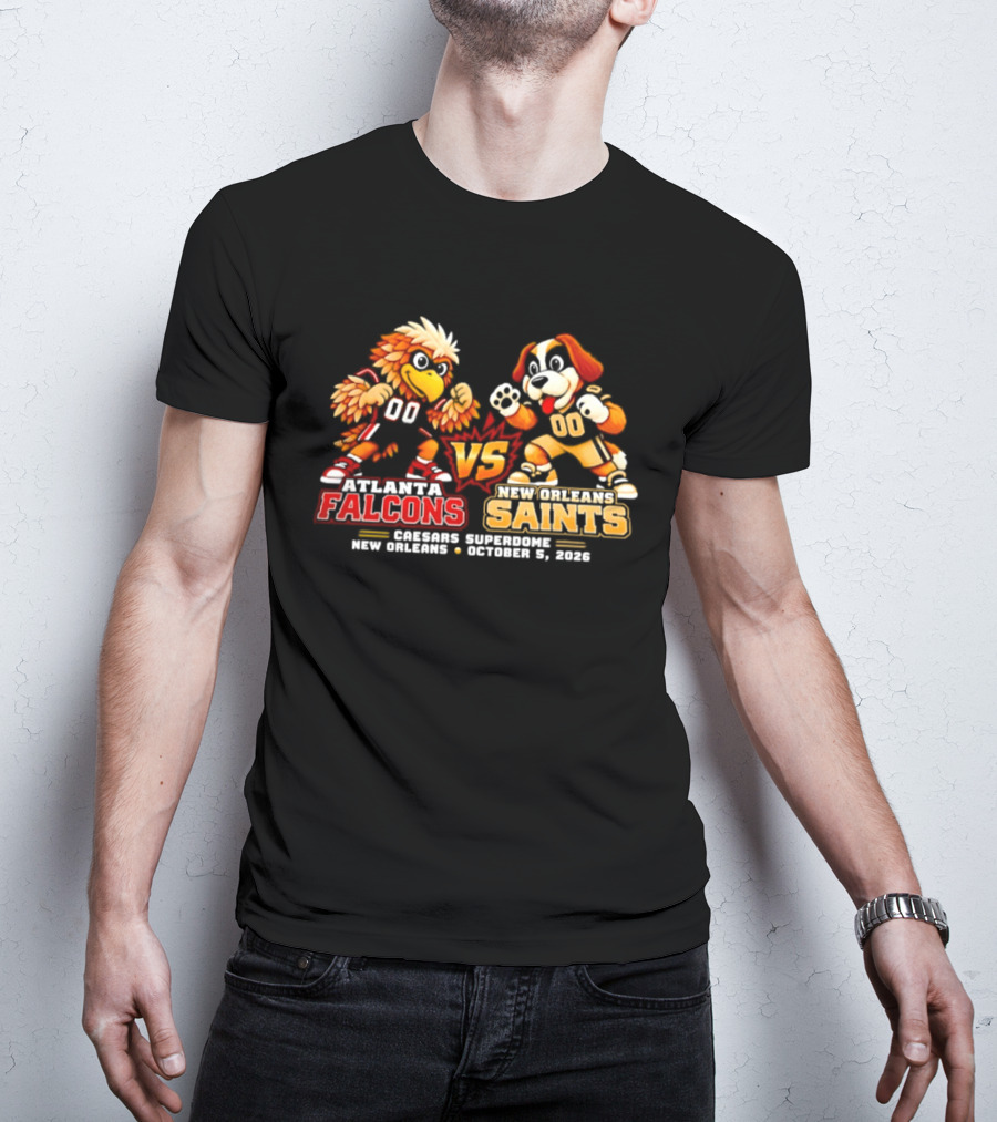Atlanta Falcons Vs New Orleans Saints Madison Square New Orleans October 1 2020 Video Game T-Shirt
