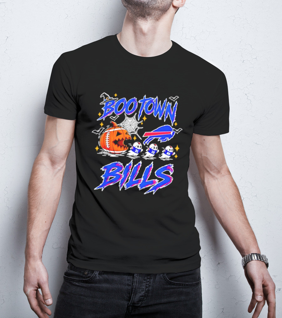 Buffalo Bills Boo Town Halloween Pac Man 2026 T-Shirt