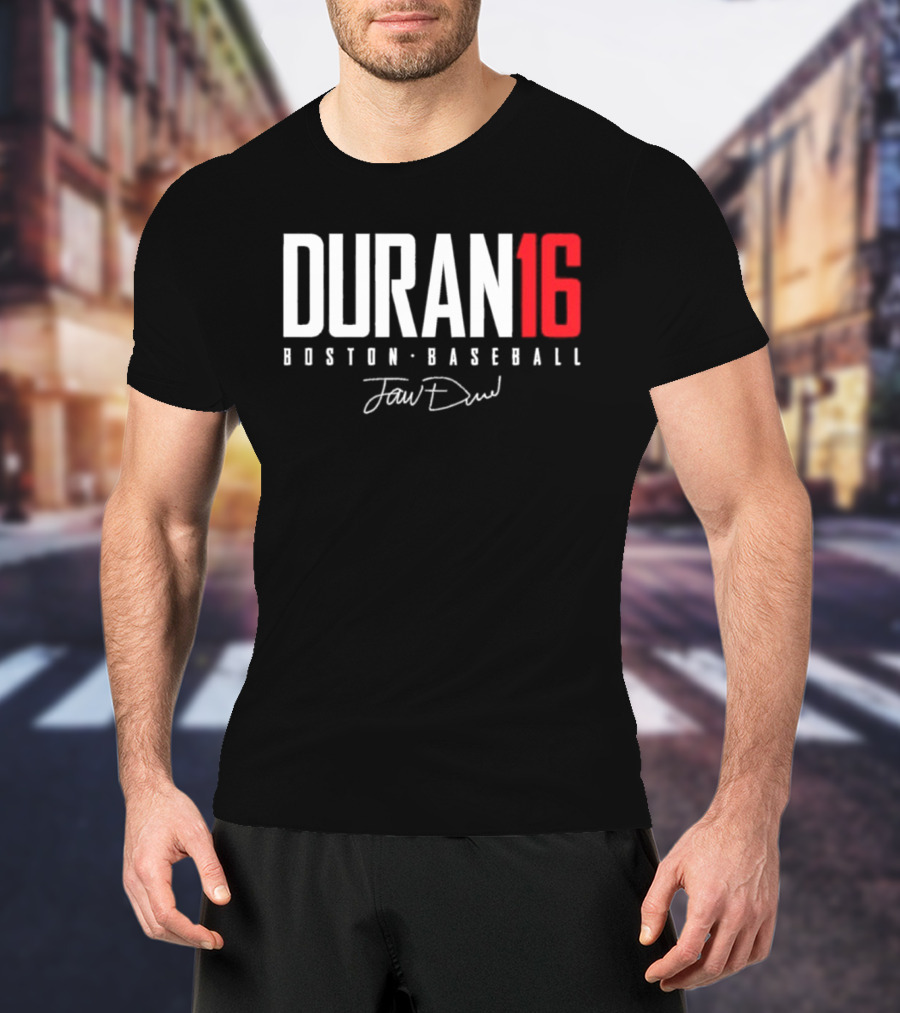 Jarren Duran 16 Boston Baseball Signature T-Shirt