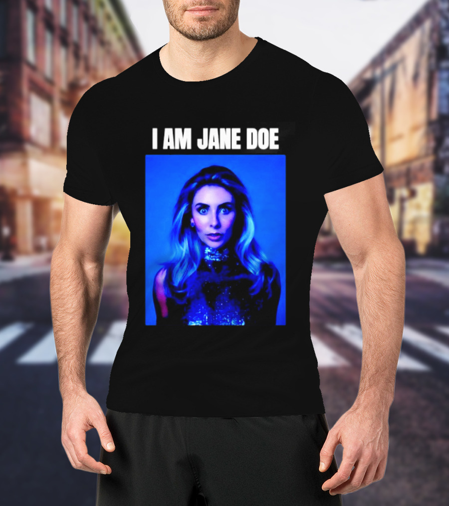 I Am Jane Doe Blue Portrait Mystique T-Shirt