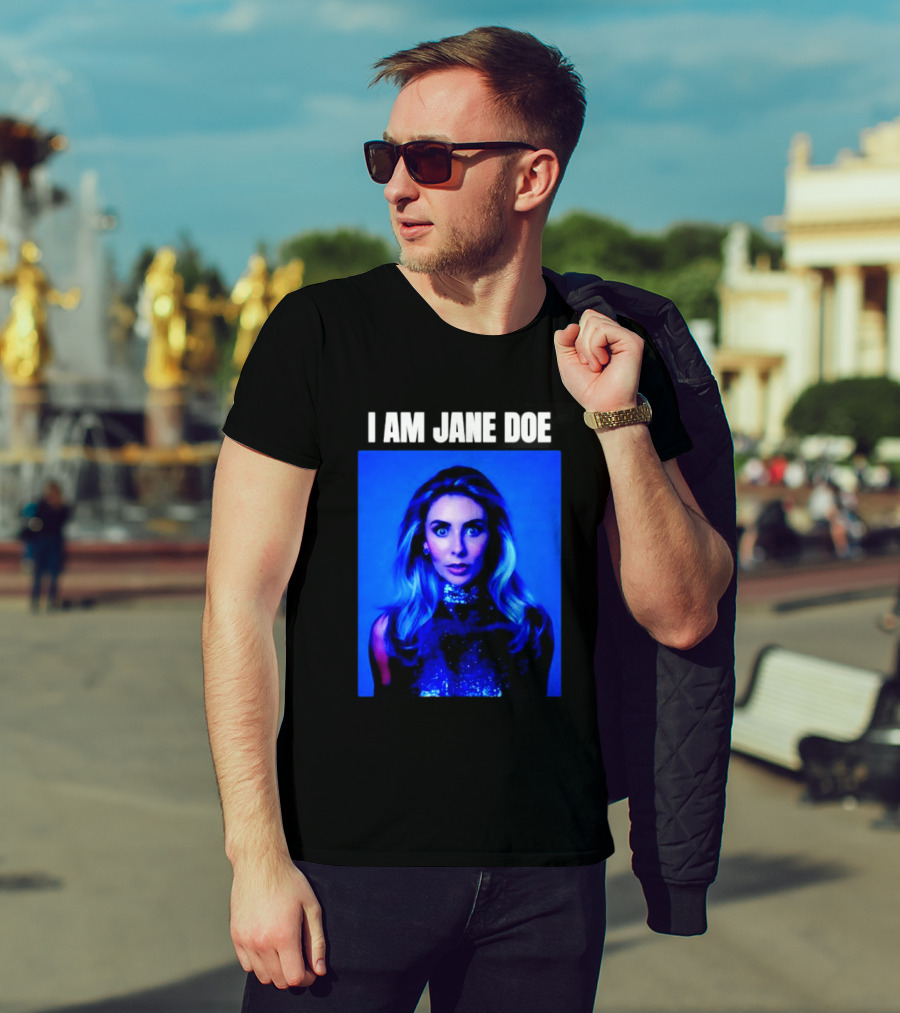 I Am Jane Doe Blue Portrait Mystique T-Shirt