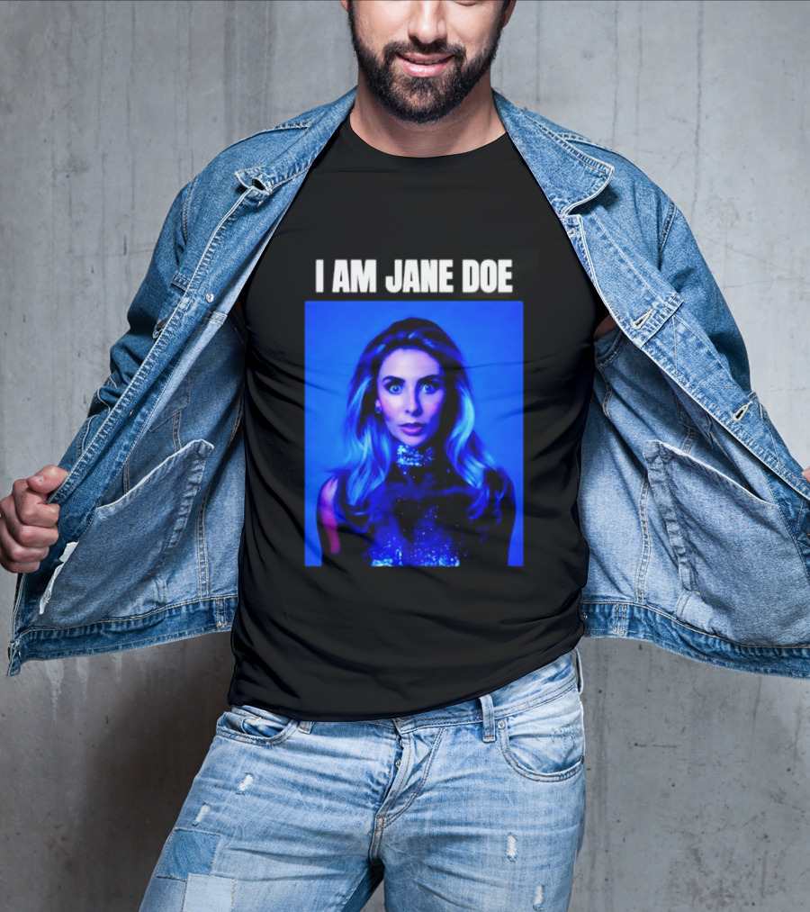 I Am Jane Doe Blue Portrait Mystique T-Shirt