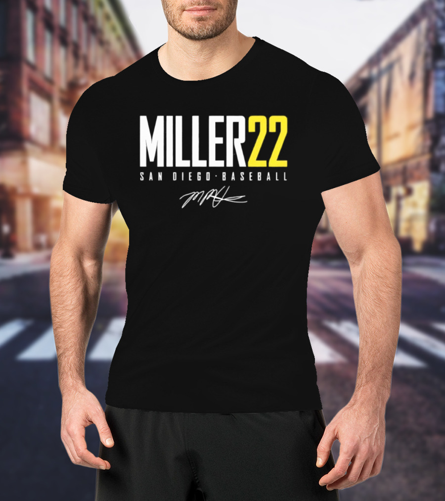 Miller 22 San Diego Baseball Signature T-Shirt