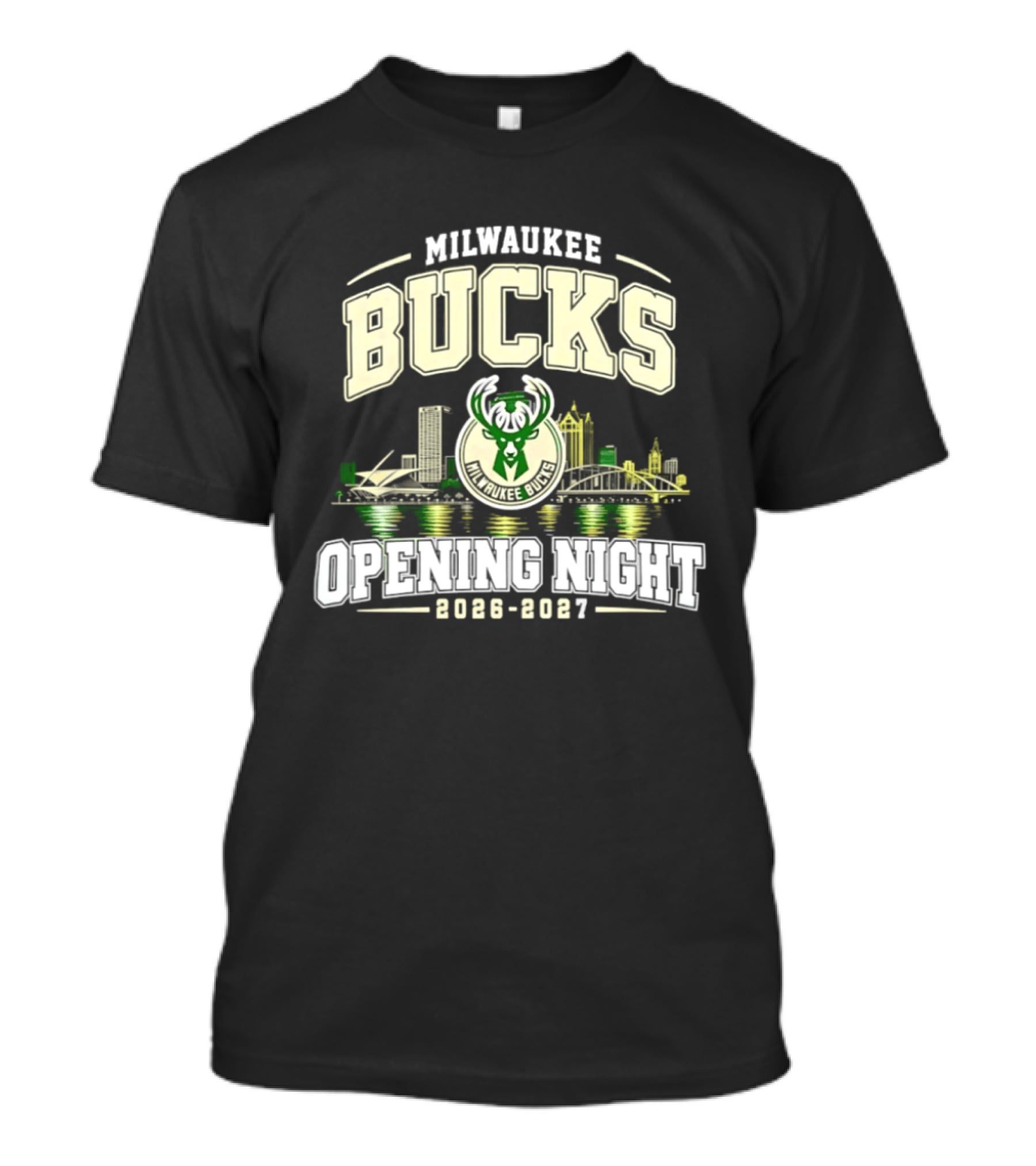 Milwaukee Bucks Opening Night 2026 2027 City Skyline T-Shirt