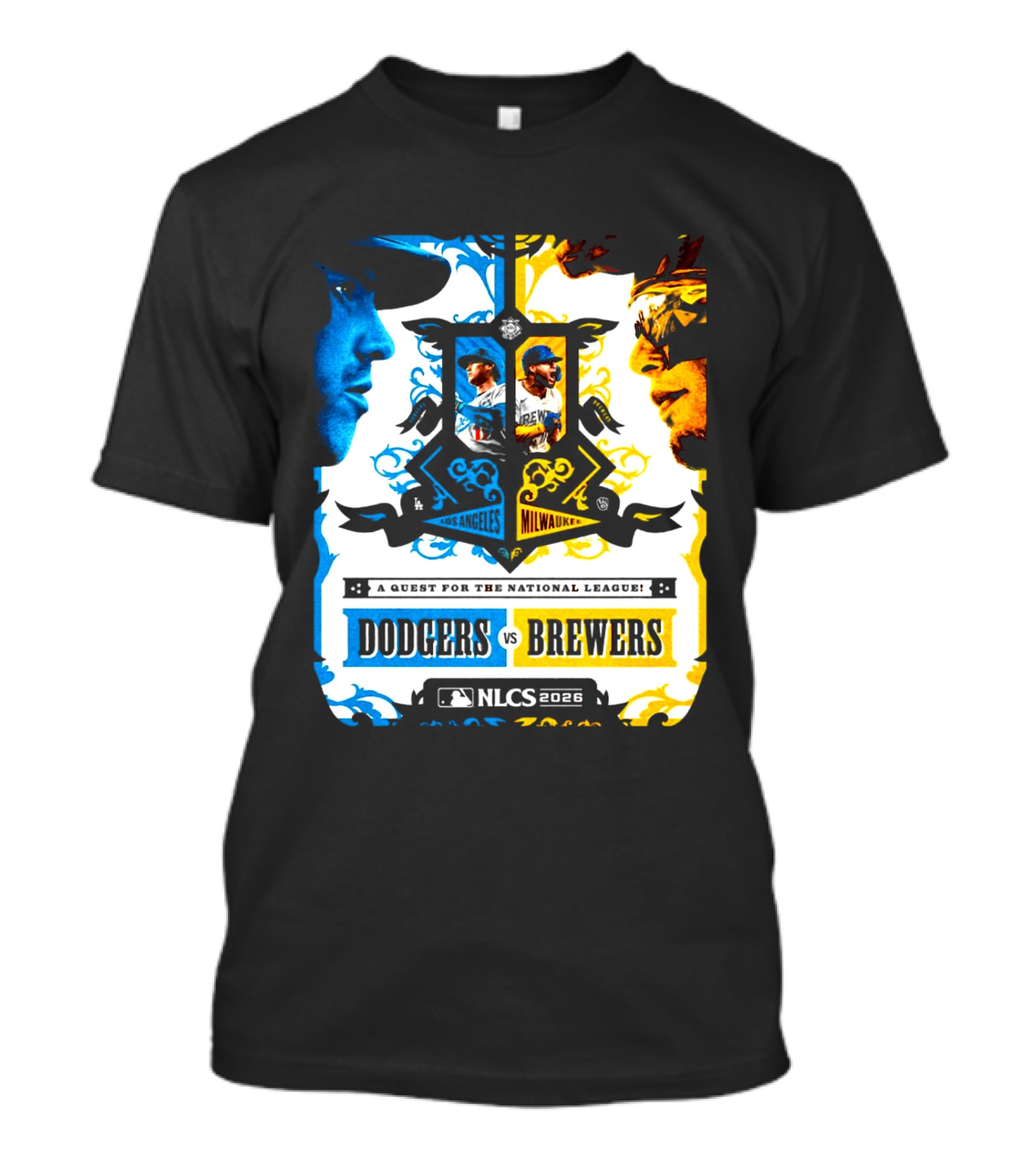 MLB Los Angeles Dodgers Brewers NLCS 2026 Head To Head Quest For The National League T-Shirt