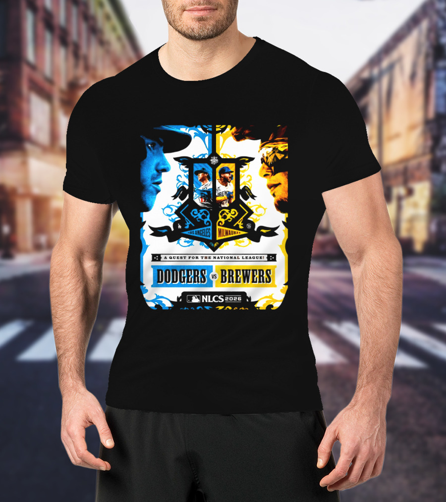 MLB Los Angeles Dodgers Brewers NLCS 2026 Head To Head Quest For The National League T-Shirt