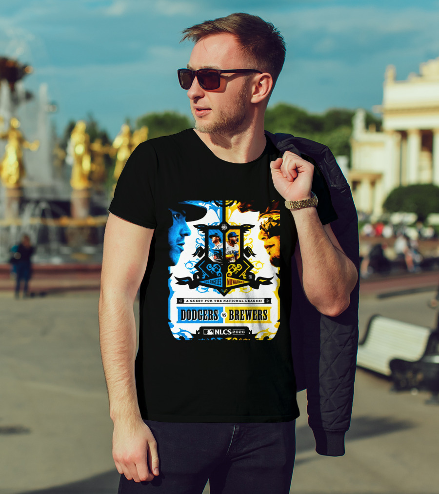 MLB Los Angeles Dodgers Brewers NLCS 2026 Head To Head Quest For The National League T-Shirt