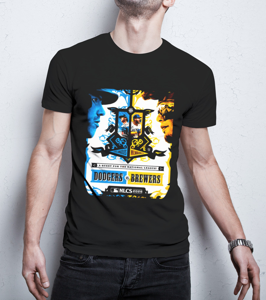 MLB Los Angeles Dodgers Brewers NLCS 2026 Head To Head Quest For The National League T-Shirt